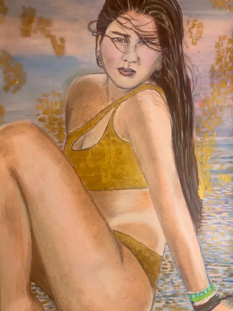 Golden day — Watercolor with Gouache