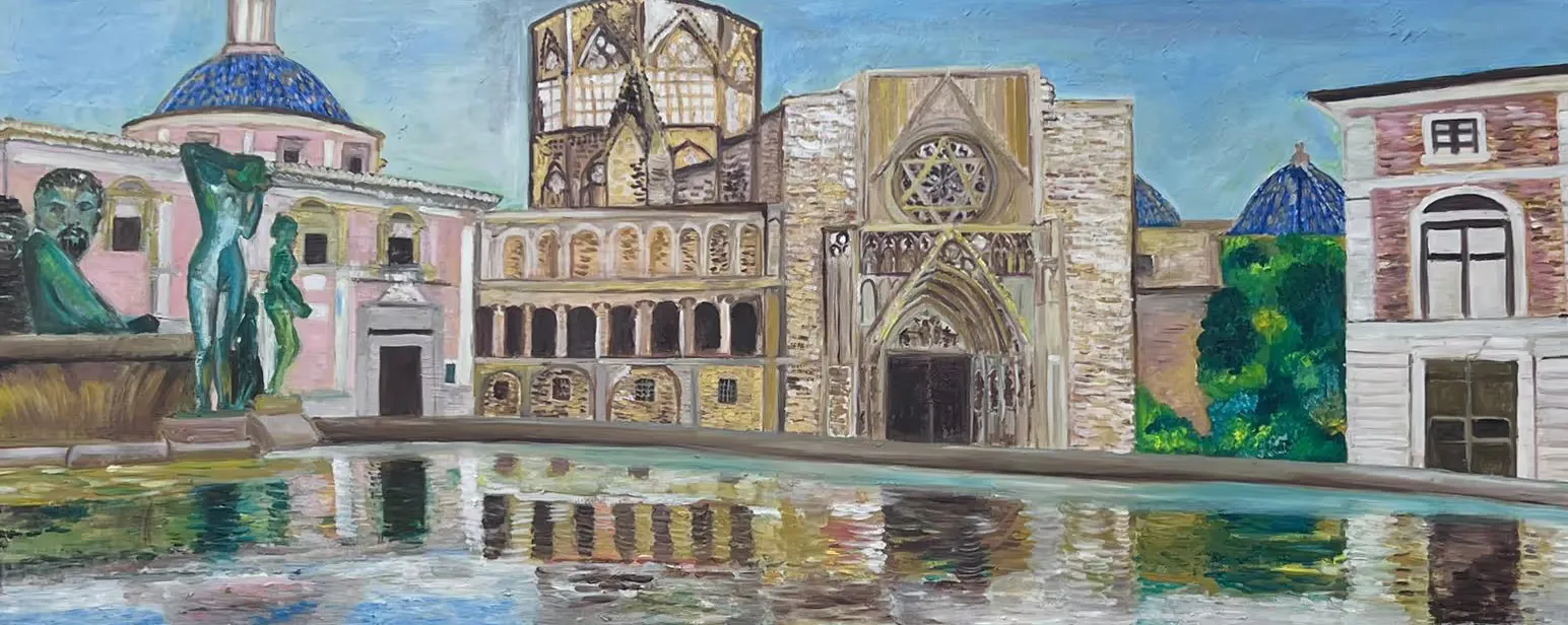 Plaza de la Virgen — Oil and canvas