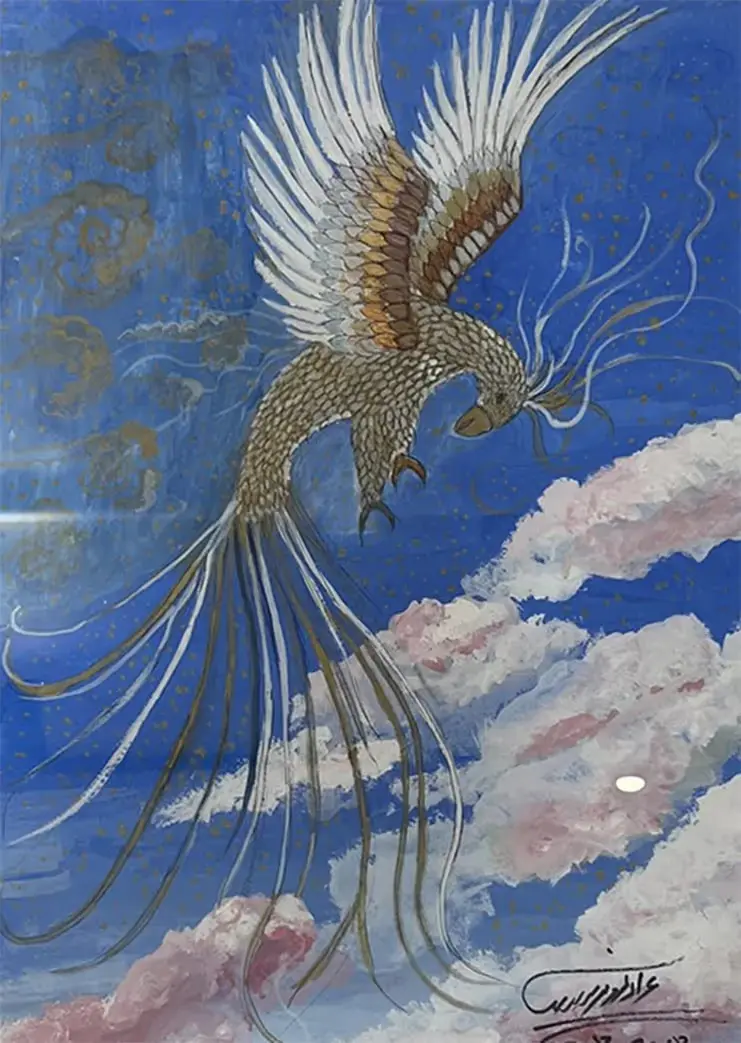 The Phoenix — Water color painting with some gouache